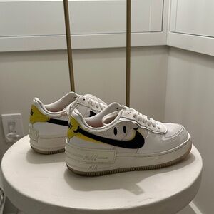 Nike White and Yellow Air Sneakers